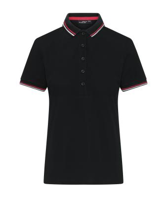 Donna Ladies' Polo Black/white/red 11175