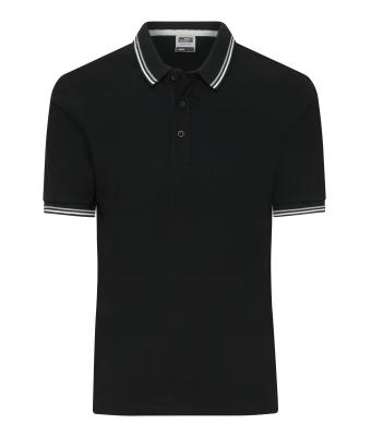 Uomo Men's Polo Black/white/grey 11176