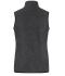 Damen Ladies' Fleece Vest Dark-melange/black 11181