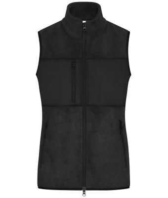 Damen Ladies' Fleece Vest Black/black 11181