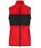 Damen Ladies' Fleece Vest Red/black 11181