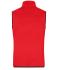 Uomo Men's Fleece Vest Red/black 11182