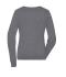 Damen Ladies' Round-Neck Pullover Grey-heather 11185