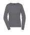Damen Ladies' Round-Neck Pullover Grey-heather 11185