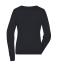 Damen Ladies' Round-Neck Pullover Black 11185