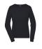Damen Ladies' Round-Neck Pullover Black 11185