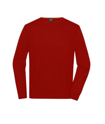 Herren Men's Round-Neck Pullover Red 11186