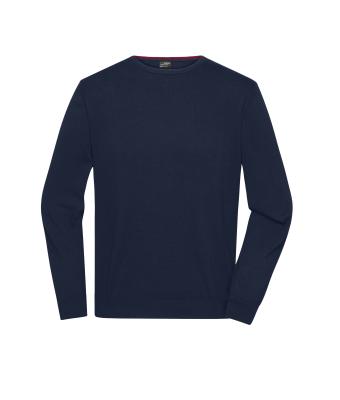 Homme Pull à col rond pour homme Marine 11186