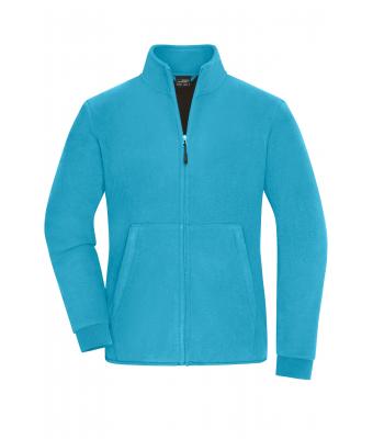 Damen Ladies' Bonded Fleece Jacket Turquoise/dark-grey 11463