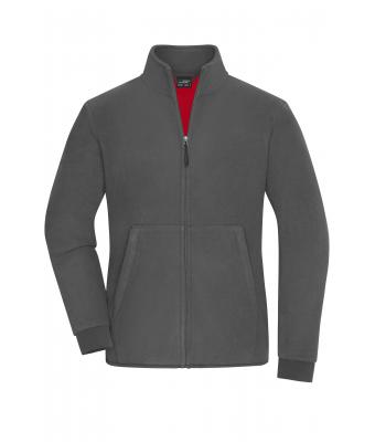 Ladies Ladies' Bonded Fleece Jacket Carbon/red 11463