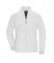 Damen Ladies' Bonded Fleece Jacket White/dark-grey 11463