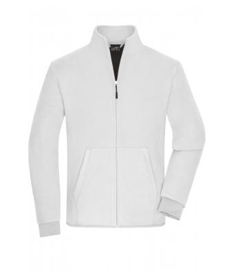 Uomo Men's Bonded Fleece Jacket White/dark-grey 11464