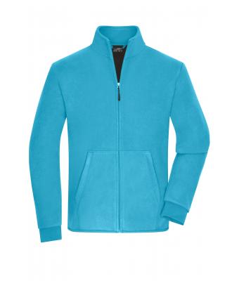 Herren Men's Bonded Fleece Jacket Turquoise/dark-grey 11464