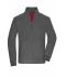 Uomo Men's Bonded Fleece Jacket Carbon/red 11464