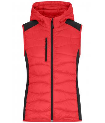 Damen Ladies' Hybrid Vest Red/black 11468