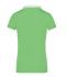 Donna Ladies' Elastic Polo Short-Sleeved Lime-green/white 7317