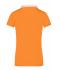 Donna Ladies' Elastic Polo Short-Sleeved Orange/white 7317