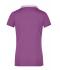 Donna Ladies' Elastic Polo Short-Sleeved Purple/white 7317