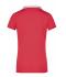 Donna Ladies' Elastic Polo Short-Sleeved Pink/white 7317