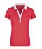 Donna Ladies' Elastic Polo Short-Sleeved Pink/white 7317