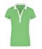 Damen Ladies' Elastic Polo Short-Sleeved Lime-green/white 7317
