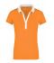 Ladies Ladies' Elastic Polo Short-Sleeved Orange/white 7317