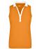 Damen Ladies' Elastic Polo Sleeveless Orange/white 7318