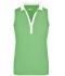 Ladies Ladies' Elastic Polo Sleeveless Lime-green/white 7318