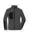 Damen Ladies' Structure Fleece Jacket Black-melange/black/silver 10435