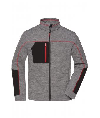 Uomo Men's Structure Fleece Jacket Carbon-melange/black/red 10436
