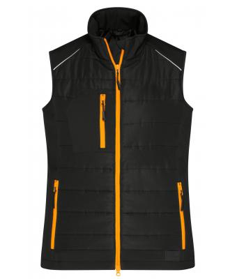 Donna Ladies' Hybrid Vest Black/neon-orange 10441
