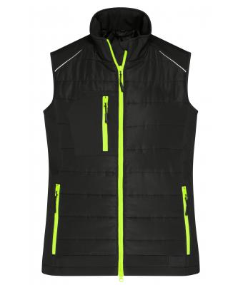 Donna Ladies' Hybrid Vest Black/neon-yellow 10441