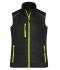 Donna Ladies' Hybrid Vest Black/neon-yellow 10441