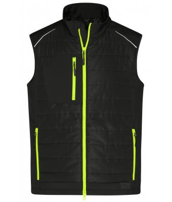 Uomo Men's Hybrid Vest Black/neon-yellow 10442