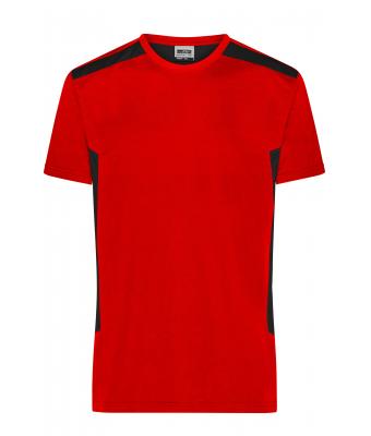 Uomo Men`s Workwear T-Shirt - STRONG - Red/black 10443