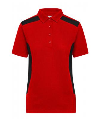 Donna Ladies' Workwear Polo - STRONG - Red/black 10444