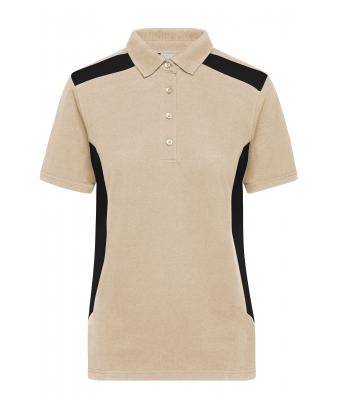 Donna Ladies' Workwear Polo - STRONG - Stone/black 10444