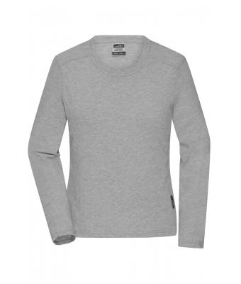 Donna Ladies' Workwear-Longsleeve-T Grey-heather 10525