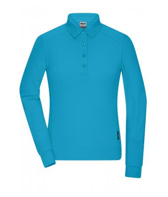 Donna Ladies' Workwear-Longsleeve Polo Turquoise 10527