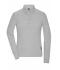 Donna Ladies' Workwear-Longsleeve Polo Grey-heather 10527