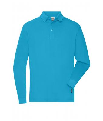 Uomo Men's Workwear-Longsleeve Polo Turquoise 10528