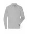 Uomo Men's Workwear-Longsleeve Polo Grey-heather 10528