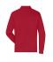 Uomo Men's Workwear-Longsleeve Polo Red 10528