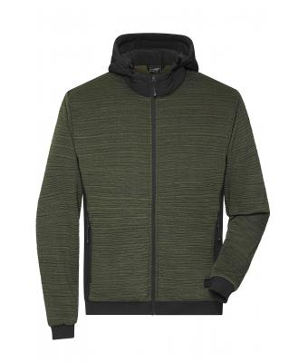 Men Men's Padded Hybrid Jacket Olive-melange/black 10530