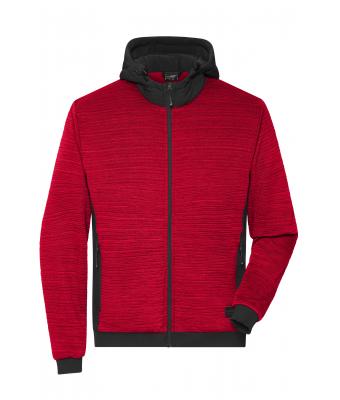 Uomo Men's Padded Hybrid Jacket Red-melange/black 10530