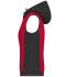 Donna Ladies' Padded Hybrid Vest Red-melange/black 10532