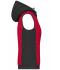 Damen Ladies' Padded Hybrid Vest Red-melange/black 10532