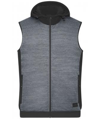 Uomo Men's Padded Hybrid Vest Carbon-melange/black 10533