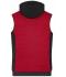 Uomo Men's Padded Hybrid Vest Red-melange/black 10533
