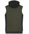 Uomo Men's Padded Hybrid Vest Olive-melange/black 10533